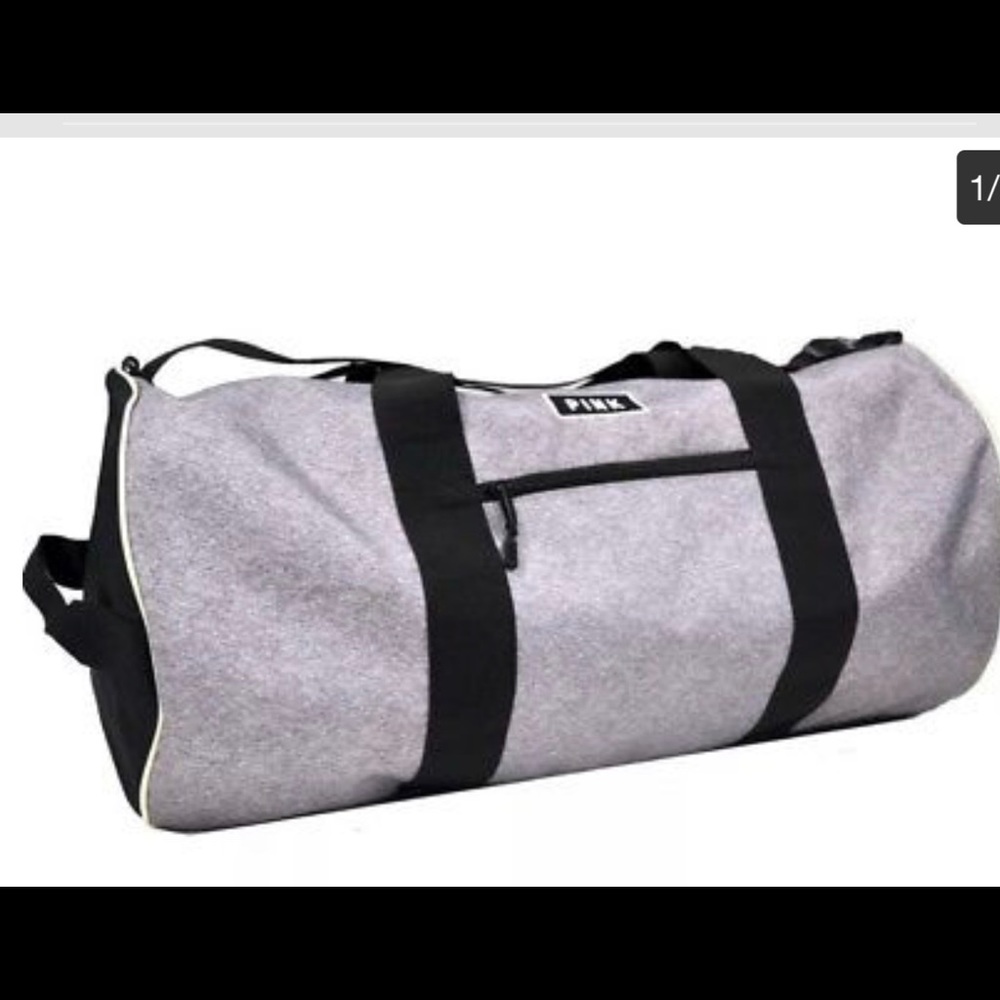 Pink duffel bag